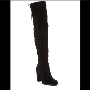 Vince CamutoWomen's Black Grady Over-the-knee Boot Black Suede, 7.5